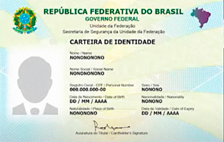 A nova Carteira de Identidade é gratuita 